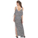 Black White Leopard Maxi Chiffon Cover Up Dress View2
