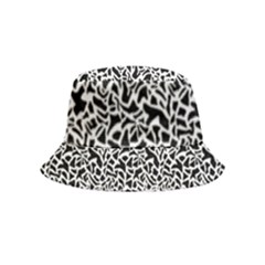 Black White Giraffe Pattern Bucket Hat (kids) by DinkovaArt