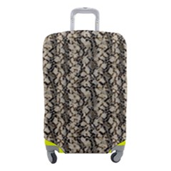 Beige Snake Pattern Luggage Cover (small) by DinkovaArt