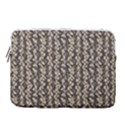 Beige Snake Pattern 14  Vertical Laptop Sleeve Case With Pocket View1