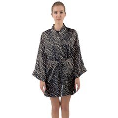 Brown Snake Pattern Long Sleeve Satin Kimono by DinkovaArt