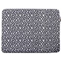 Black White Snake Pattern 17  Vertical Laptop Sleeve Case With Pocket View2