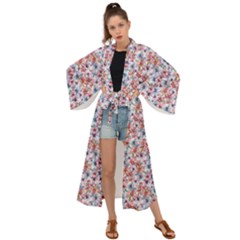 Floral Mix Maxi Kimono by DinkovaArt