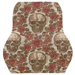 Skull And Roses Flowee Flora Floral Patterns Pattern Car Seat Back Cushion  by Tsamara
