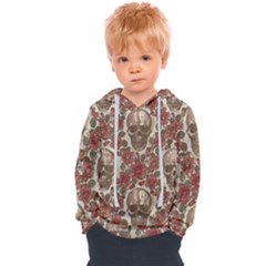 Skull And Roses Flowee Flora Floral Patterns Pattern Kids  Overhead Hoodie by Tsamara