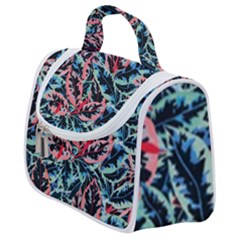 Leaves Nature Pattern Patterns Colorful Satchel Handbag by Tsamara