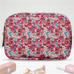 Red Flowers Make Up Pouch (small) by DinkovaArt