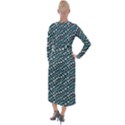 Turquoise Snake  Velvet Maxi Wrap Dress View2