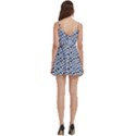 Blue Snake Body Wrap Sleeveless V-Neck Mini Dress View4