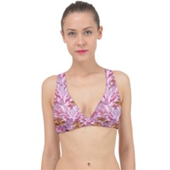 Peonies Nature Bloom Blossom Pink Classic Banded Bikini Top by Tsamara