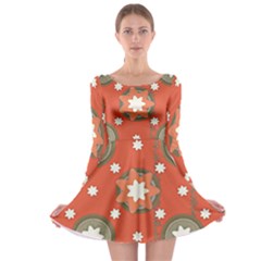 Background Abstract Long Sleeve Skater Dress by Sabxi