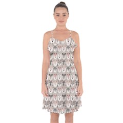 Cute Animals Ruffle Detail Chiffon Dress by DinkovaArt