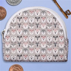 Cute Animals Horseshoe Style Canvas Pouch by DinkovaArt