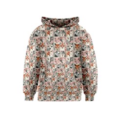Foxs Kids  Pullover Hoodie by DinkovaArt
