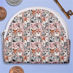 Foxs Horseshoe Style Canvas Pouch by DinkovaArt