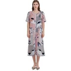 Fox Women s Cotton Short Sleeve Nightgown by DinkovaArt
