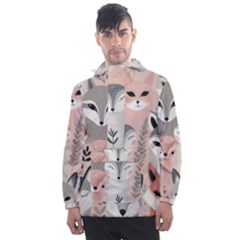 Fox Men s Front Pocket Pullover Windbreaker by DinkovaArt