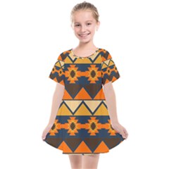 Aztec Mexico Inca Mayan Design Kids  Smock Dress by Tsamara