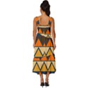 Aztec Mexico Inca Mayan Design Square Neckline Tiered Midi Dress View4