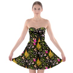 Abstract Print Strapless Bra Top Dress by fashionfr3ak