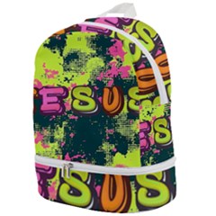 Neon Jesus 8375771 Zip Bottom Backpack by Jabberwonkers