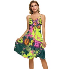 Neon Jesus 8375771 Sleeveless Tie Front Chiffon Dress by Jabberwonkers