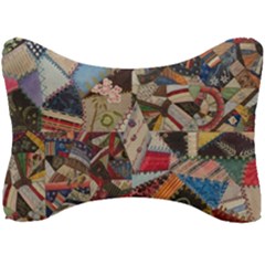 Background Embroidery Pattern Stitches Abstract Seat Head Rest Cushion by Ket1n9