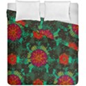 Mid Century Retro Floral 1970s 1960s Pattern 72 Duvet Cover Double Side (California King Size) View1
