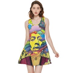 Psychedelic Rock Jimi Hendri Inside Out Reversible Sleeveless Dress by Tsamara