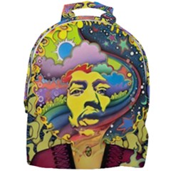 Psychedelic Rock Jimi Hendri Mini Full Print Backpack by Tsamara