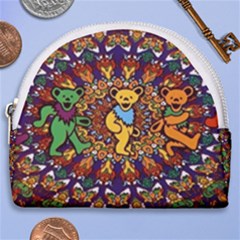 Grateful Dead Psychedelic Bears Horseshoe Style Canvas Pouch by Tsamara