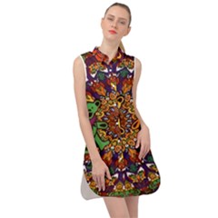 Grateful Dead Psychedelic Bears Sleeveless Shirt Dress by Tsamara