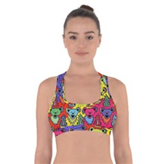 Grateful Dead Jam Bears Cross Back Sports Bra by Tsamara