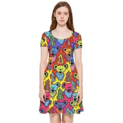 Grateful Dead Jam Bears Inside Out Cap Sleeve Dress by Tsamara