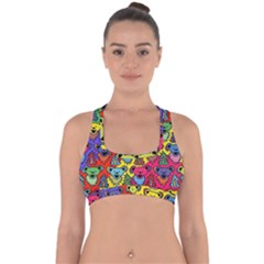 Grateful Dead Jam Bears Cross Back Hipster Bikini Top  by Tsamara