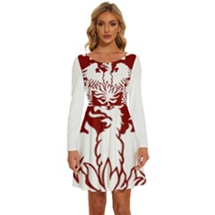 University Of Chicago Long Sleeve Wide Neck Velvet Dress by avitendut