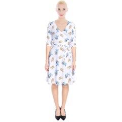 Bluey Pattern Wrap Up Cocktail Dress by avitendut