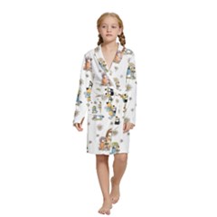 Bluey, Bluey Merch, Bluey Pattern, Bluey Bluey, Bingo, Bluey Design, Bluey Dog Kids  Long Sleeve Velvet Lounge Robe by avitendut