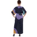 Abstract Topographic V-Neck Boho Style Maxi Dress View2