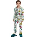 Flowers Bloom Pattern Spring Kids  Long Sleeve Velvet Pajamas Set View1