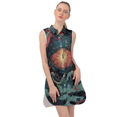 Monsters Nightmare Sleeveless Shirt Dress by Tsamara