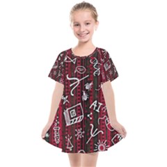 Abstract Pattern Background Kids  Smock Dress by Tsamara