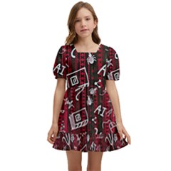 Abstract Pattern Background Kids  Short Sleeve Dolly Dress by Tsamara