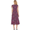 Abstract Art Pattern Design Background V-Neck Drawstring Shoulder Sleeveless Maxi Dress View4