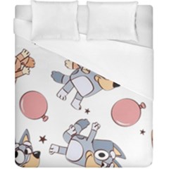 Bluey, Bluey Merch, Bluey Pattern, Bluey Bluey, Bingo, Bluey Design, Bluey Dog Duvet Cover (california King Size) by avitendut