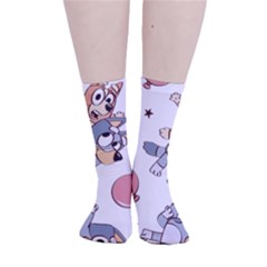 Bluey, Bluey Merch, Bluey Pattern, Bluey Bluey, Bingo, Bluey Design, Bluey Dog Smooth Crew Length Tube Socks by avitendut