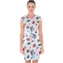 Bluey, Bluey merch, Bluey pattern, Bluey Bluey, bingo, Bluey design, bluey dog Capsleeve Drawstring Dress  View1