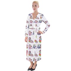 Bluey, Bluey Merch, Bluey Pattern, Bluey Bluey, Bingo, Bluey Design, Bluey Dog Velvet Maxi Wrap Dress by avitendut