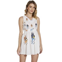 Bluey, Bluey Merch, Bluey Pattern, Bluey Bluey, Bingo, Bluey Design, Bluey Dog Sleeveless High Waist Mini Dress by avitendut