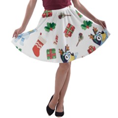 Bluey, Bluey Merch, Bluey Pattern, Bluey Bluey, Bingo, Bluey Design, Bluey Dog A-line Skater Skirt by avitendut